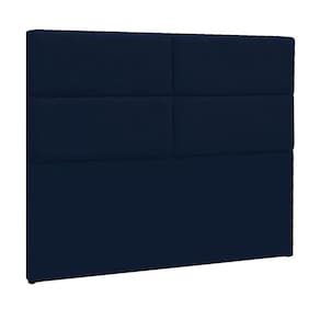 Cabeceira Solteiro Berlim P04 90 Cm Suede Azul Marinho