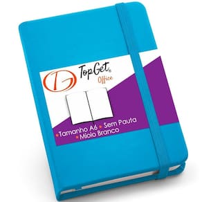 Caderneta 9X14Cm 80 Fls Sem Pauta Kind Topget - Azul Claro