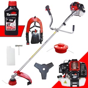Roçadeira Profissional Com ÓLEO LUBRIFICANTE 2T RT52-L RT52L RT-52L Toyama À Gasolina 52cc 2HP 10.000RPM Alta Performance e Potência