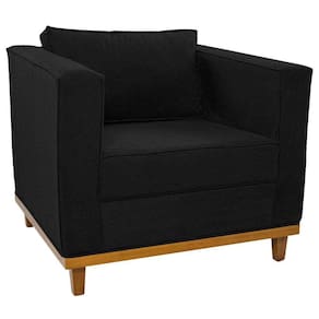 Poltrona Decorativa Europa Corano Doce Sonho Móveis Cor Preto