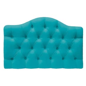 Cabeceira Suspensa Imperatriz 90 Cm Solteiro Suede Azul Turquesa