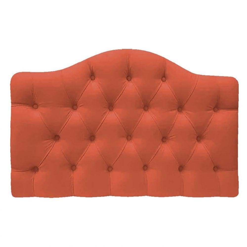 Cabeceira Suspensa Imperatriz 195 Cm King Size Suede Terracota