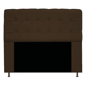 Cabeceira Mel 160 Cm Queen Size Com Botonê Suede Marrom