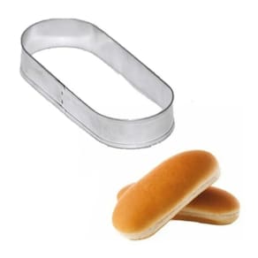 Aro Modelador Para Pão De Hot Dog 15x7x3,0cm Aço Inox