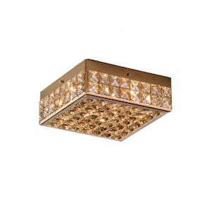 Plafon 4 Luzes G9 25x25x7cm Windows Wdsg2204lg9pf Bronzearte Gold
