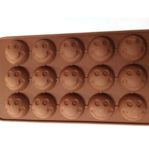 Forma Em Silicone Emoji Smile Carinha Feliz 15 Cavidades