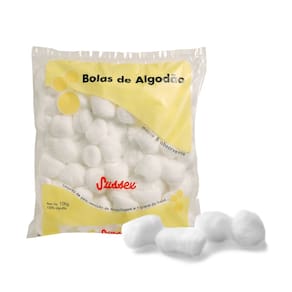 Bolas de Algodão Hidrófilo Macio e Absorvente 100% Algodão Sussex 100g