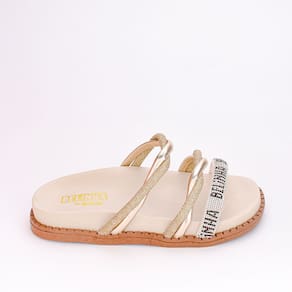 Sandália Papete Birken Infantil Fashion Belinha Ouro