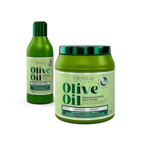 Kit Umectação Olive Shampoo 300ml +Máscara 950g Forever Liss