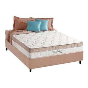 Cama Box Casal: Colchão Molas Ensacadas Anjos MasterPocket King Best + Base CRC Suede Clean(138x188)