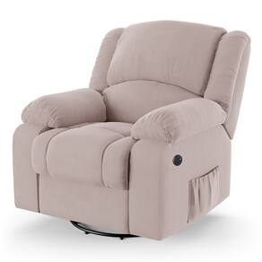 Poltrona do Papai Reclinável Melim Glider Giratória USB Veludo FH1 - D`Rossi