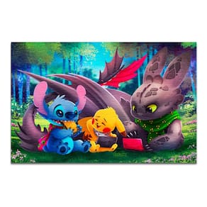 Quebra-cabeça Stitch Banguela E Pikachu 120 Peças