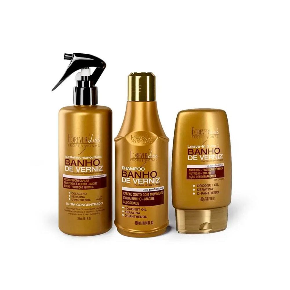 Kit Reconstrução de Brilho Banho de Verniz Forever Liss