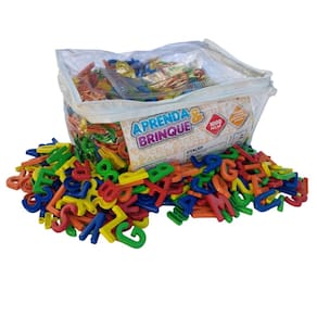 Letras E Números Bolsa 1000 Mil Peças Colorido Educativo
