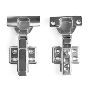 Kit 8 Dobradiças Inox Curva com Amortecedor 35mm