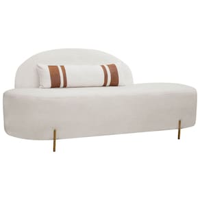 Poltrona Namoradeira Orgânica Maitê 1.80m Redondo Bege SOFA STORE