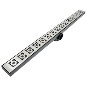 Ralo de Banheiro 5x70 Dubai Inox com Tela Coletor Preto