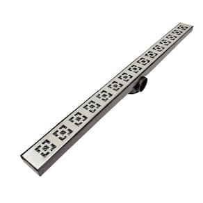 Ralo de Banheiro 5x70 Dubai Inox com Tela Coletor Marrom