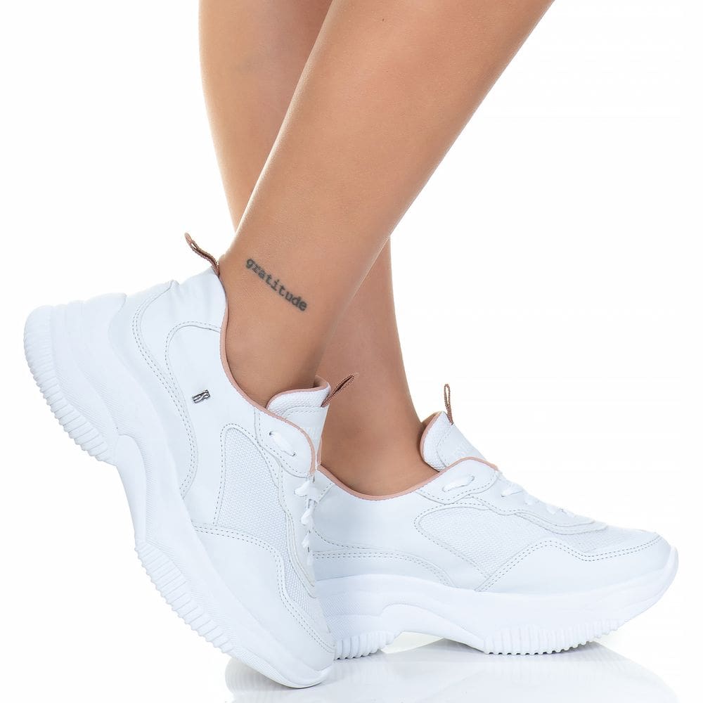 Tenis Feminino Branco Chunky Casual Estilo Shoes