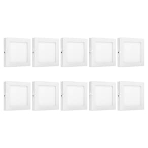 Kit 10 Painéis Led Sobrepor 18W 6500K Luz Branca Fortled