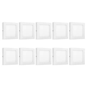 Kit 10 Painéis Led Sobrepor 30W 6500K Luz Branca Fortled