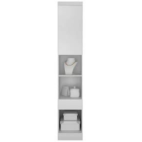 Guarda Roupa Rizon Módulo Mesa de Cabeceira 1 Porta 1 Gaveta Novo Horizonte Cor Branco