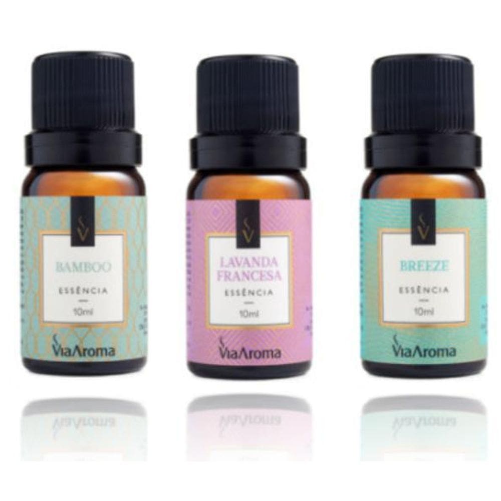 Kit Top 3 Essências Aromatizantes Para Difusores Via Aroma