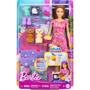 Barbie Family Festa Do Pijama Com Cachorrinho HXN01 Mattel
