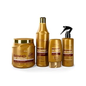 Kit Banho Verniz Sham Masc. Queratina, Leave-in Forever Liss