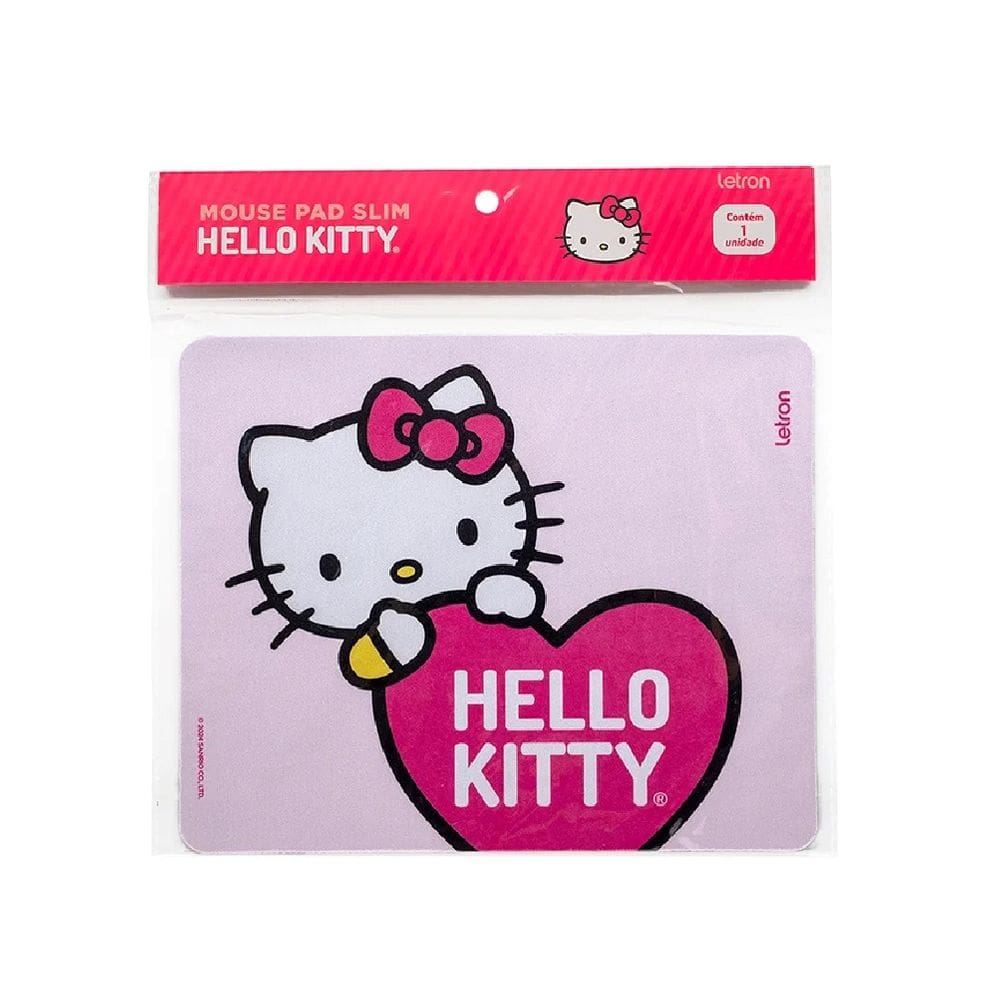 Mouse Pad Slim Hello Kitty Decorado Rosa Letron | Kwaii | Informática | PC