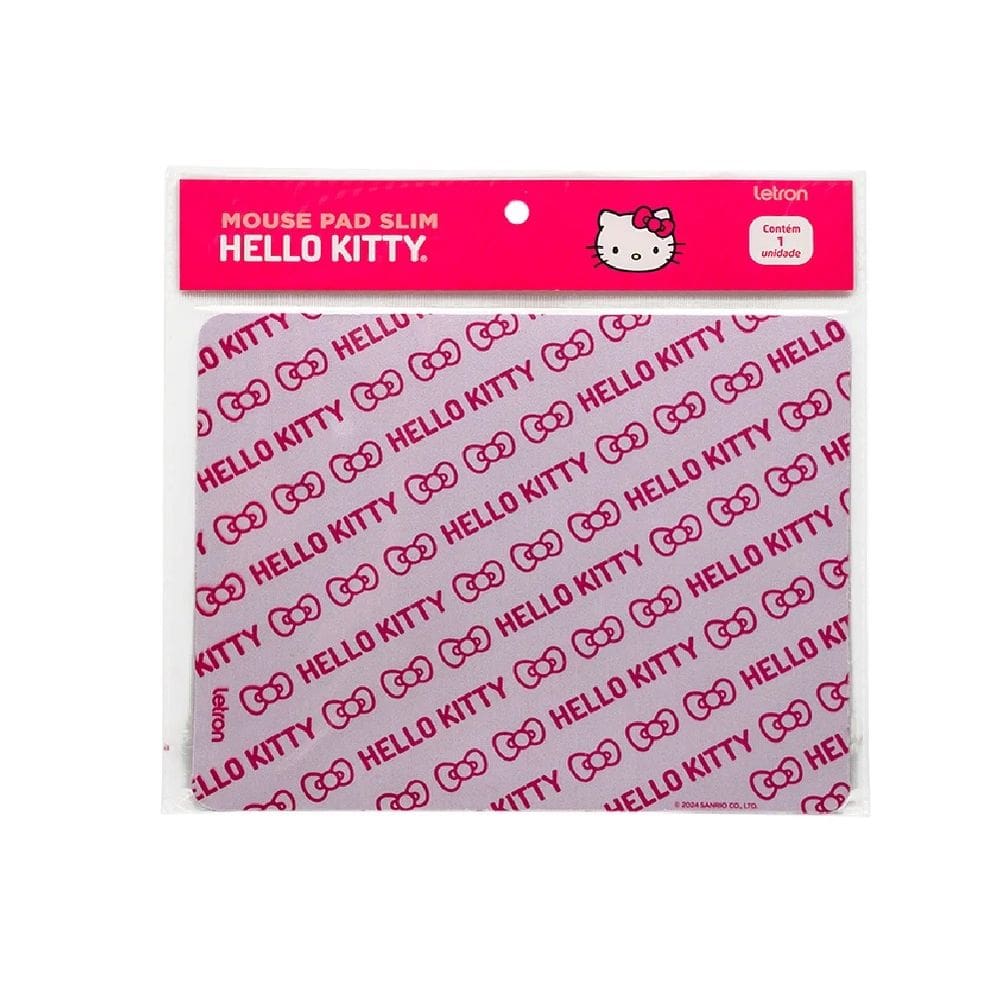 Mouse Pad Slim Hello Kitty Decorado Rosa Letron | Kwaii | Informática | PC