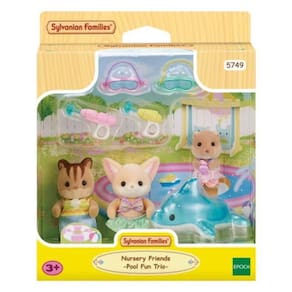 Bonecos Sylvanian Families - Amigos do jardim da infancia - Diversao na Piscina EPOCH MAGIA