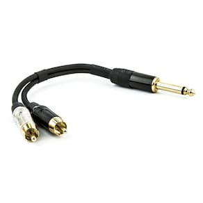 Cabo P10 Para 2 Rca Profissional Mono - 50 Cm