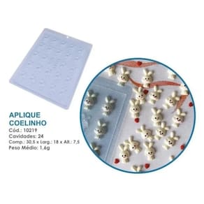 Forma Acetato Mini Coelho (aplique Coelhinho) Bwb 10219
