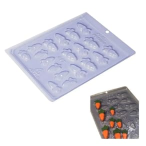 4 Placas P/ Chocolate Apliques Cenourinha Cod.437
