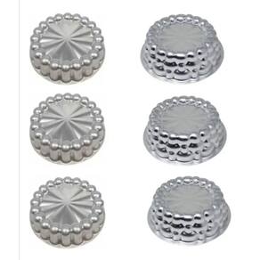 Kit 6 Peças Mini Forma Bolo Pudim Torta Suíça Decorada C8