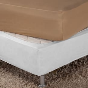 Saia Box Fit Cama Queen Capa com Elástico Malha Helanca se Ajusta ao Box 1 pç