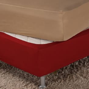 Saia Box Fit Cama de Casal Capa com Elástico Malha Helanca se Ajusta ao Box 1 pç