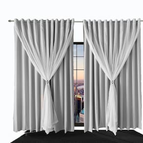 cortina para quarto e sala blecaute Ana 4,00 x 2,30 palha