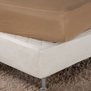 Saia Box Fit Cama de Casal Capa com Elástico Malha Helanca se Ajusta ao Box 1 pç
