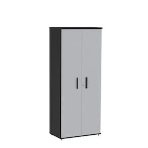 Armário para Escritório Alto 02 Portas Pivotante Aac1900 Preto/Cinza