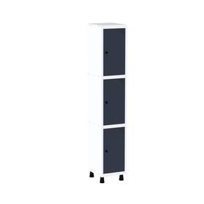 Roupeiro em Aço Mt 1v 3 Portas Pitâo Escritório Branco/Azul Delrei