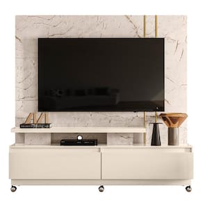 Estante Home Theater New Apolo para TV até 75” com Rodízios - Madetec