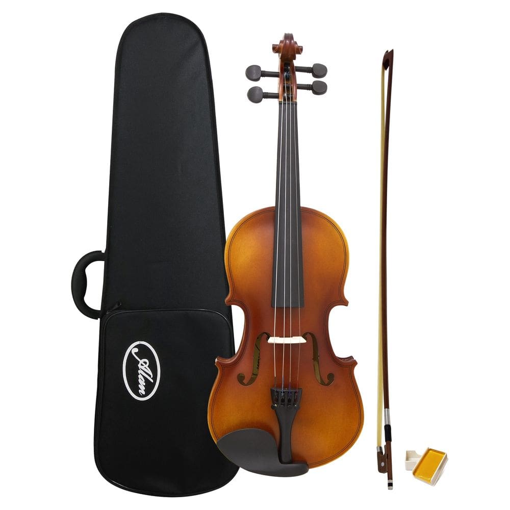 Viola Clássica Envelhecida AL 1310 3/4 E Alan Com Case Arco Breu Cavalete