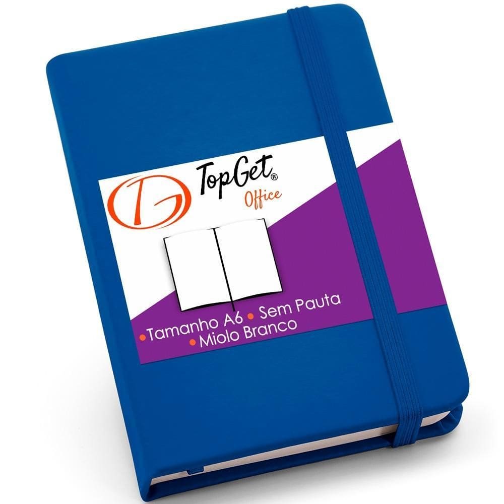 Caderneta 9X14Cm 80 Fls Sem Pauta Kind Topget - Azul Royal