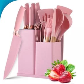 Conjunto Facas E Utensílios 19 Peças Cozinha Preto Oficial