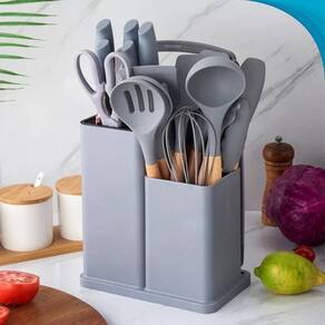 Kit Completo De Facas E Utensílios 19 Peças Dia Das Mães