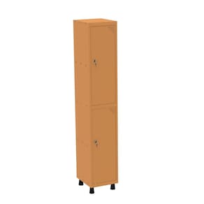 Roupeiro em Aço Mt 1v 2 Portas Fechadura Com Prateleira Interna Laranja Picasso