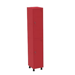 Roupeiro em Aço Mt 1v 2 Portas Fechadura Com Prateleira Interna Vermelho