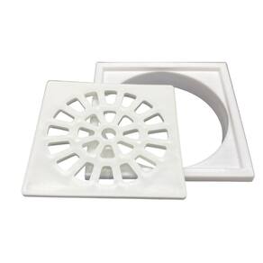 Conjunto Grelha + Porta Grelha Rebouças Quadrado 100mm Branco
